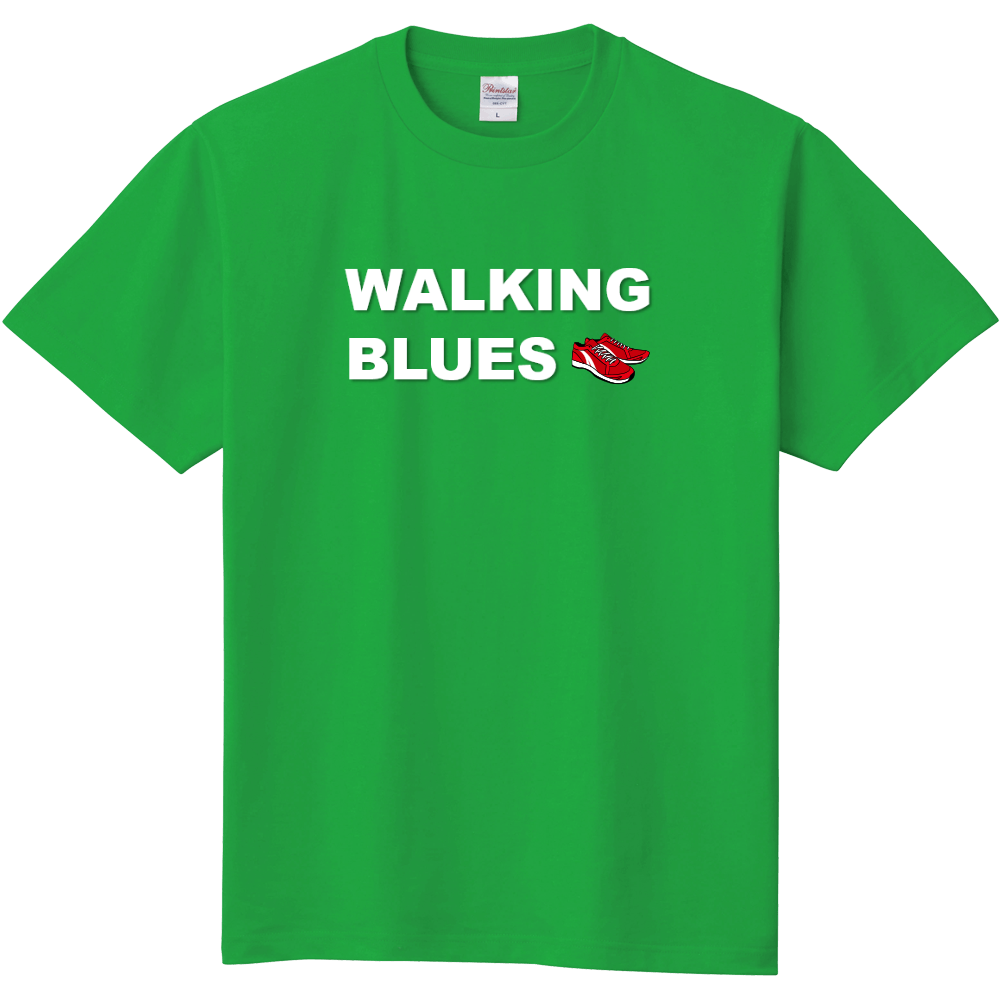WALKING BLUES （ウォーキング・ブルース）　定番Tシャツ・ブライトグリーン