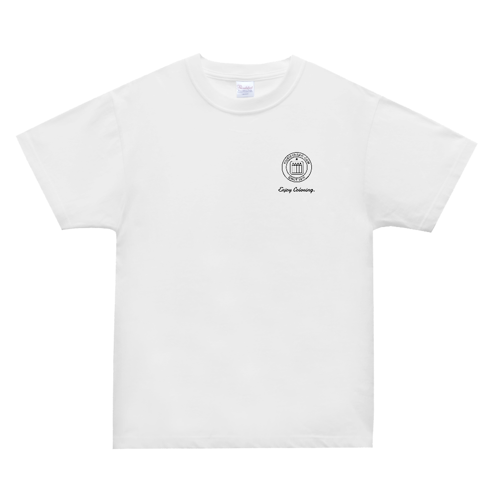 ぬりえやさんドットコム 公式 ヘビーウェイトTシャツ(白)