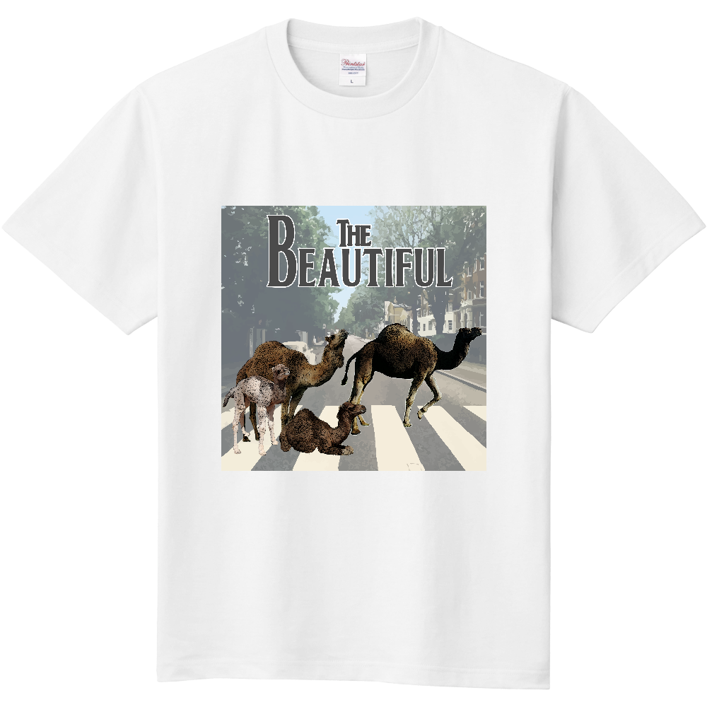 ビートルズTシャツ<ラクダ4頭・前面>
