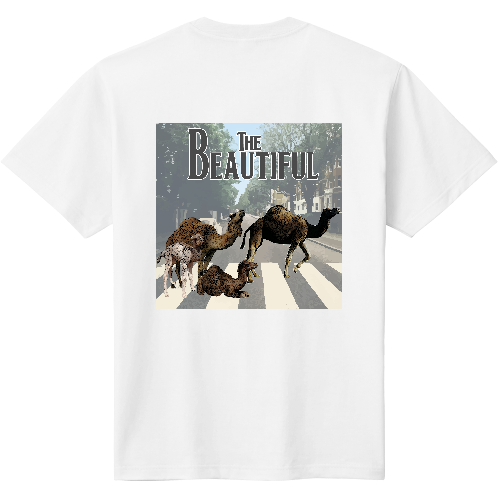 ビートルズTシャツ<ラクダ4頭・背面>