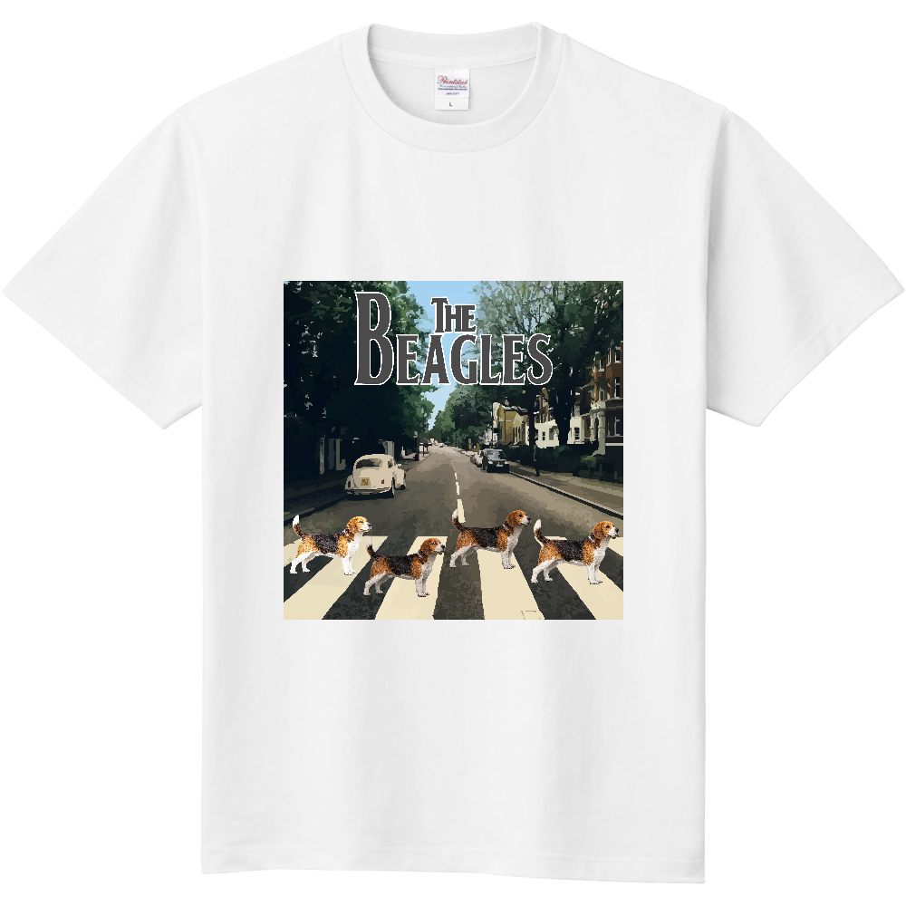 ビートルズTシャツ<ビーグル犬・前面>