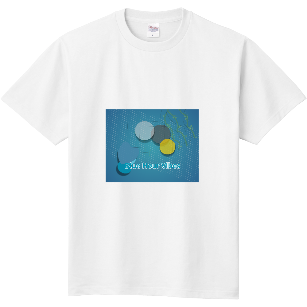 深海のブルーグラデーションTシャツ