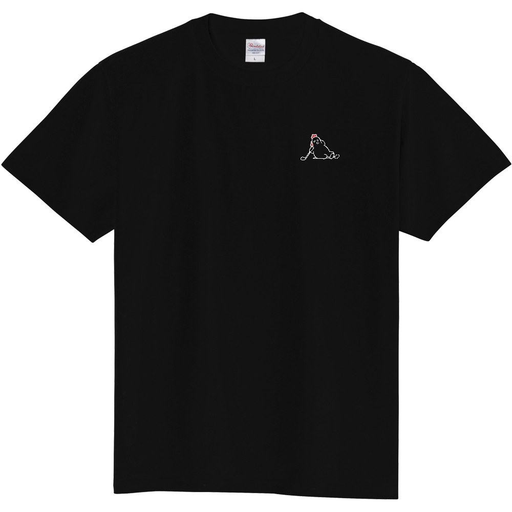 定番黒Tシャツ　ニワトリ　だるちき　A