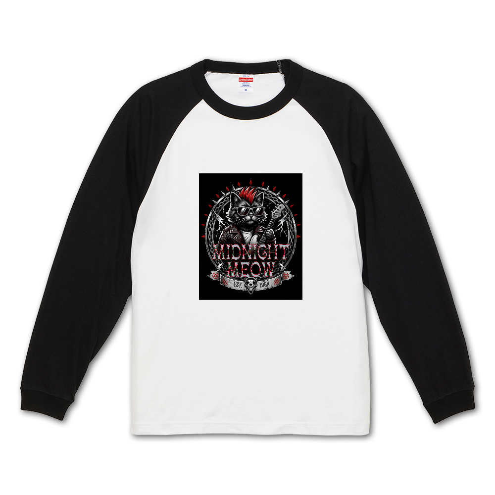 MIDNIGHT MEOW - レトロロックキャット Tシャツ