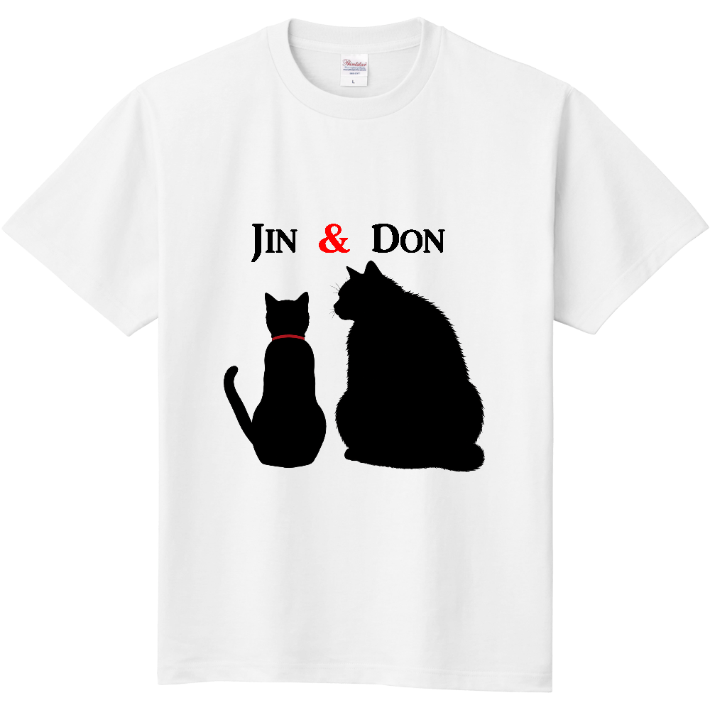 Jin&Don 黒猫Tシャツ