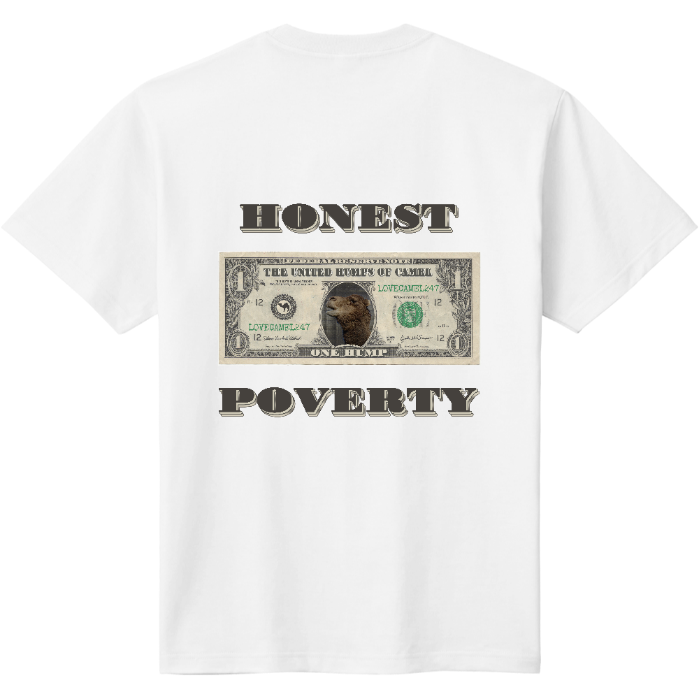 1ドル紙幣風Tシャツ<1枚・背面>