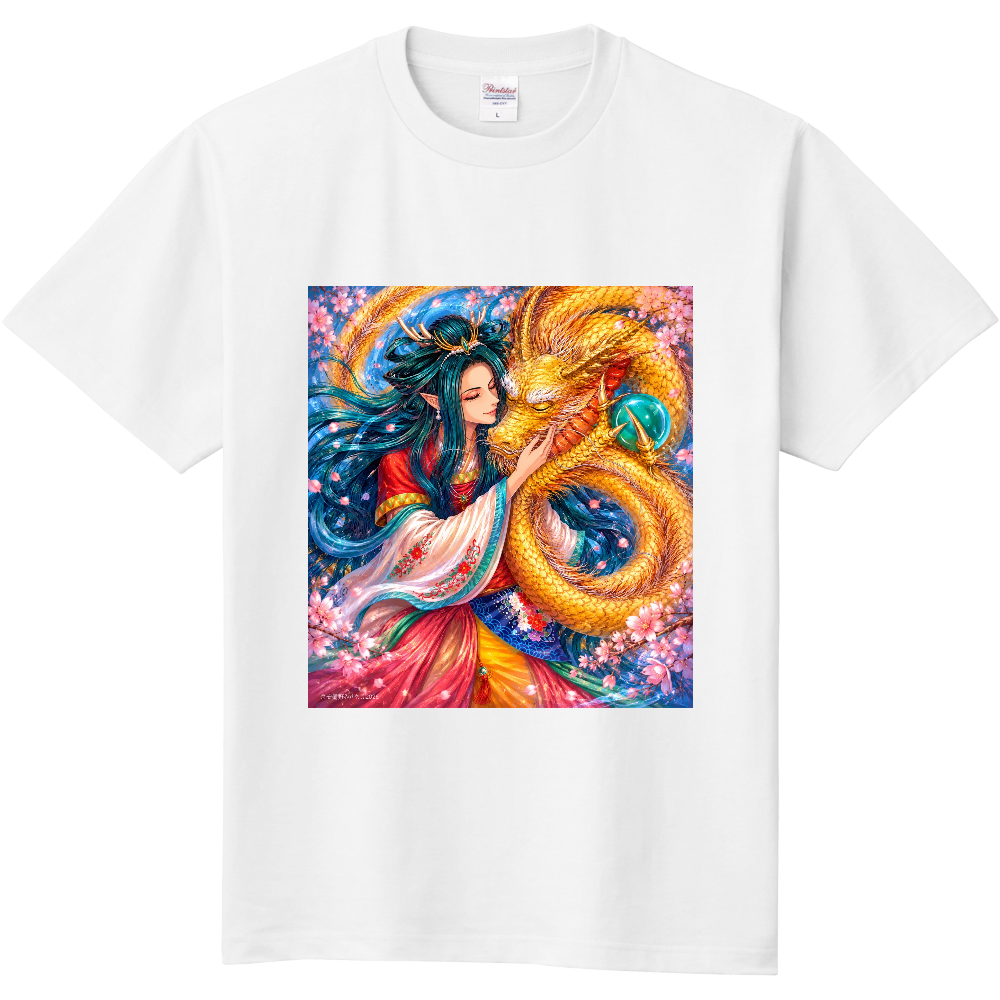 再起の鼓動 龍と女神 Tシャツ