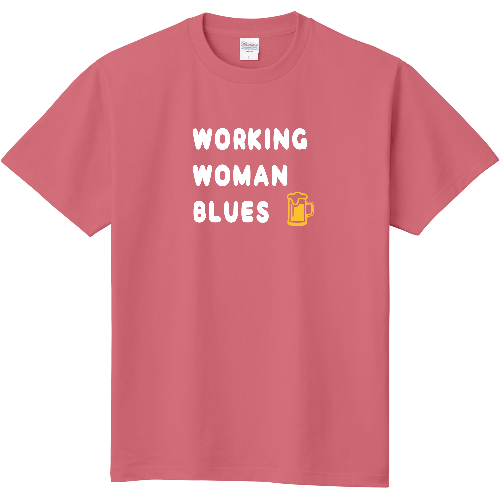 WORKING WOMAN BLUES(ワーキング・ウーマン・ブルース) 定番 Tシャツ(フロスティコーラル)