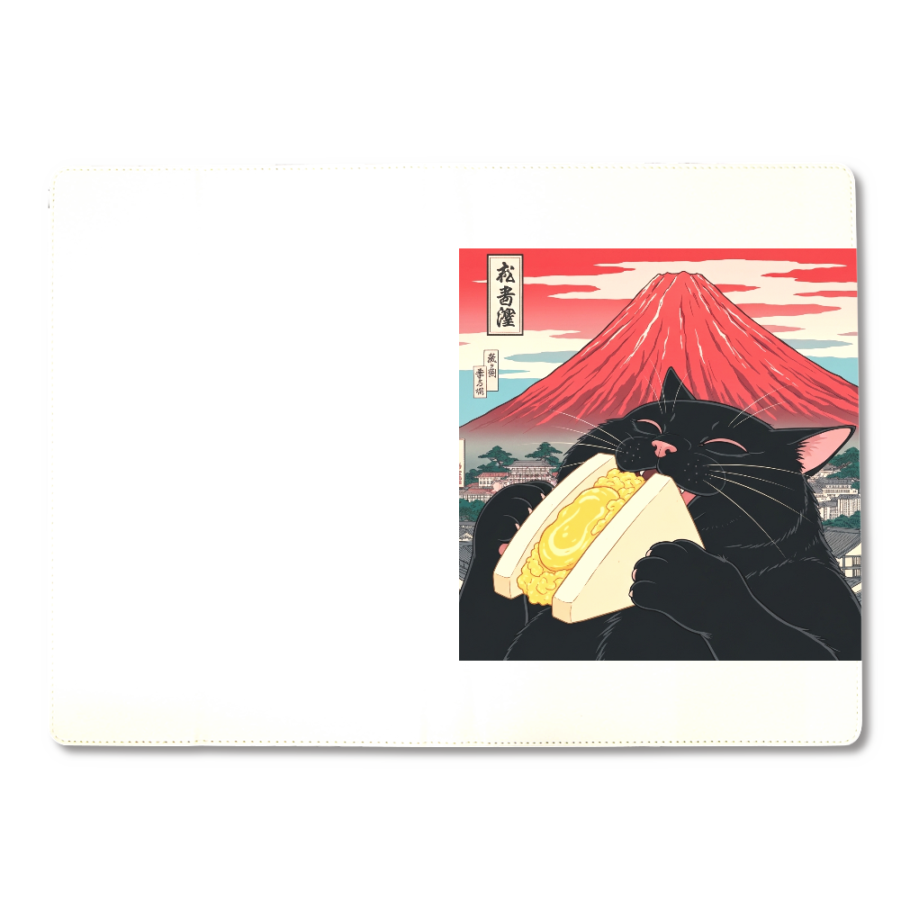 赤富士黒猫たまごサンド　浮世絵　タブレットケース