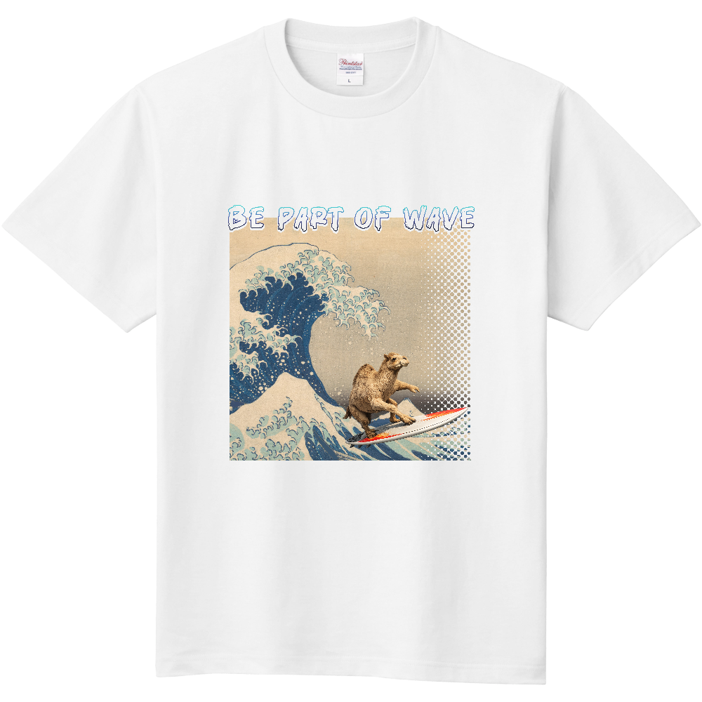 サーフィンTシャツ<浮世絵・前面>