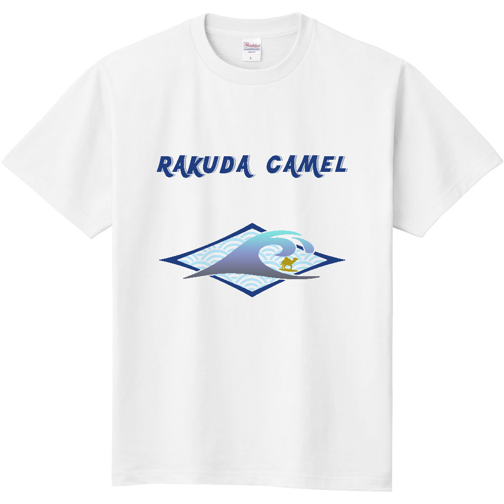 サーフィンTシャツ<ロゴ風・前面>