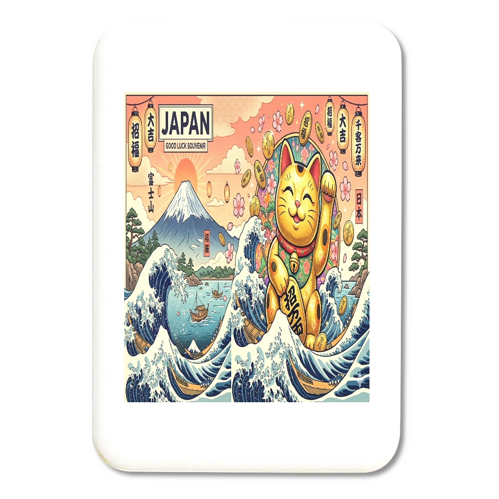 招き猫金運富士山波　	浮世絵　スマートモバイルチャージャー5000