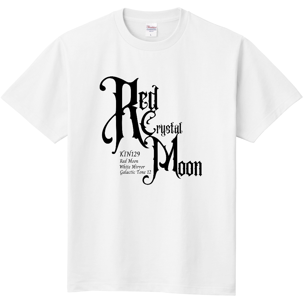 赤い水晶の月Tシャツ(白)RedCrystalMoon(WH)