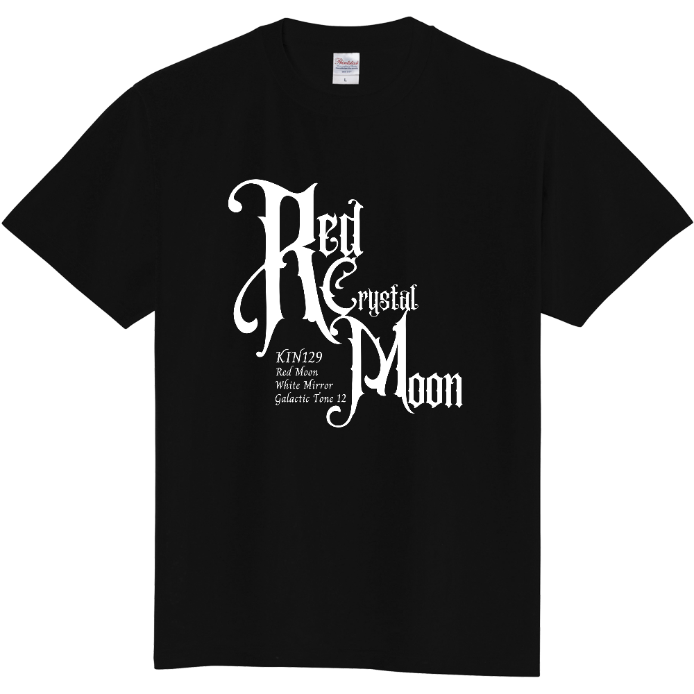 赤い水晶の月Tシャツ(黒)RedCrystalMoon(BK)
