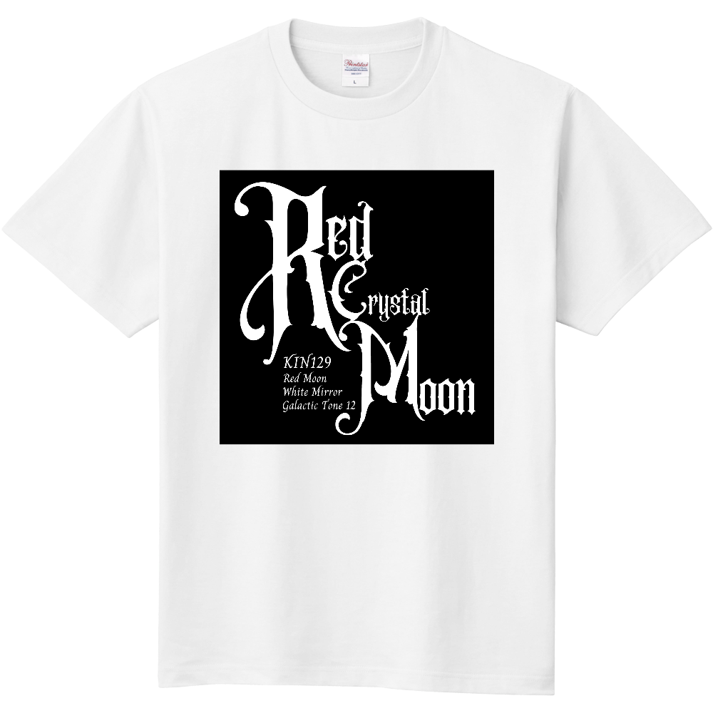 赤い水晶の月Tシャツ(白/黒)RedCrystalMoon(WH/BK)