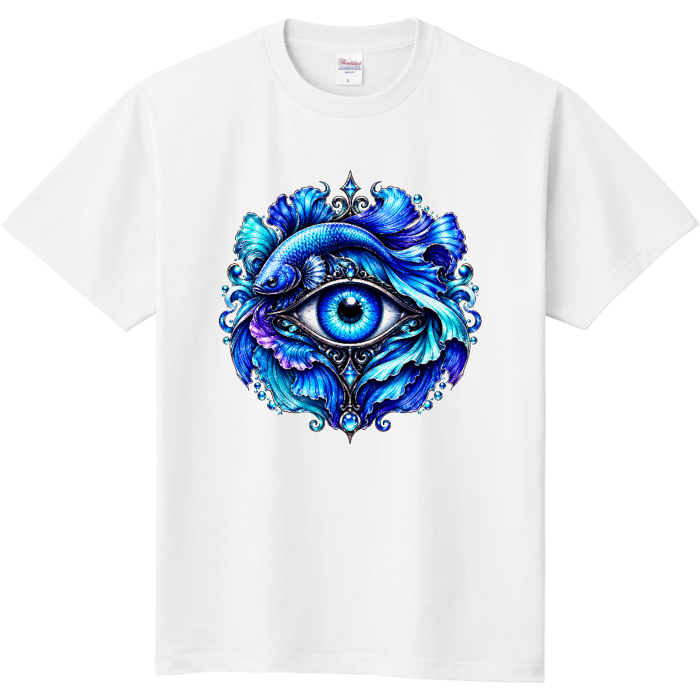 蒼鱗の守護眼 ベタアイ・グラフィックTシャツ