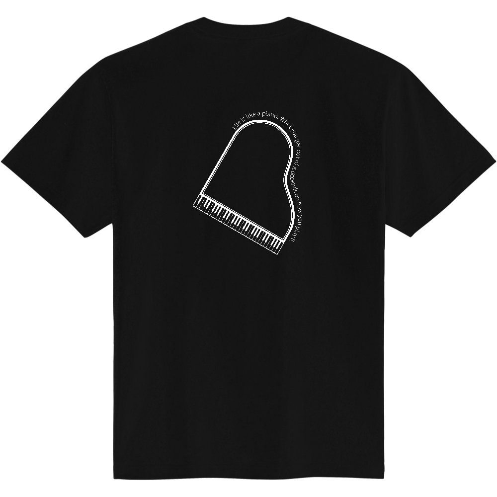 ピアノTシャツ<シンプル・背面>