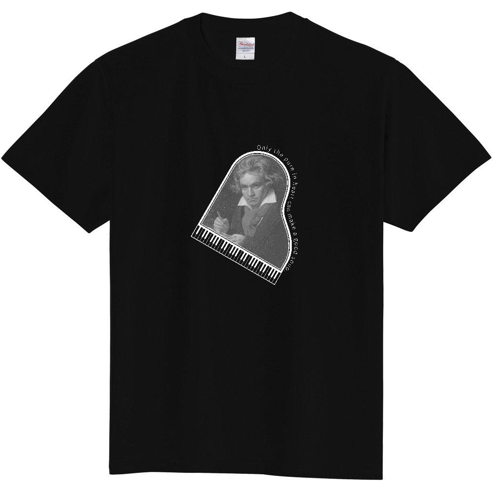 ピアノTシャツ<ベートーベン・前面>