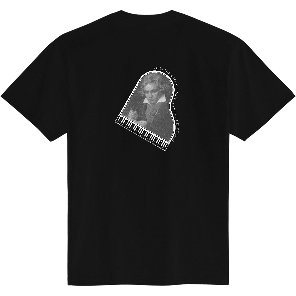 ピアノＴシャツ＜ベートーベン・背面＞