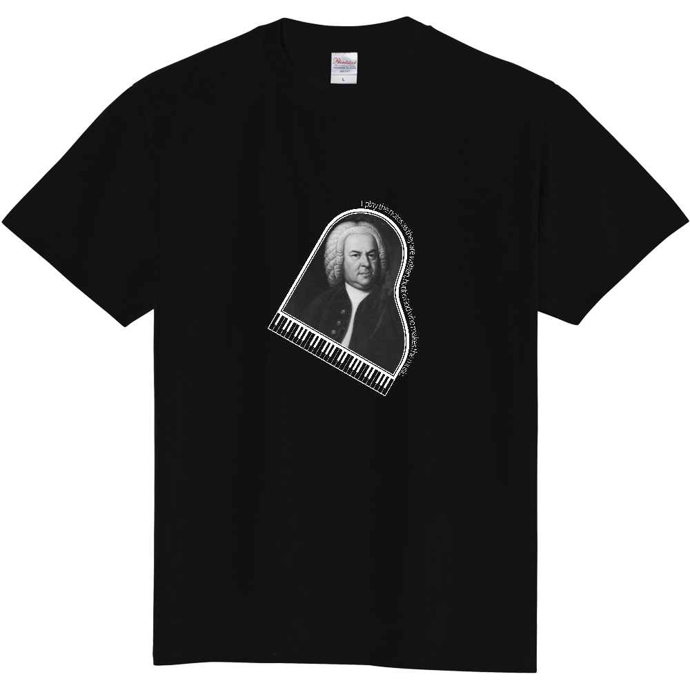 ピアノTシャツ<バッハ・前面>