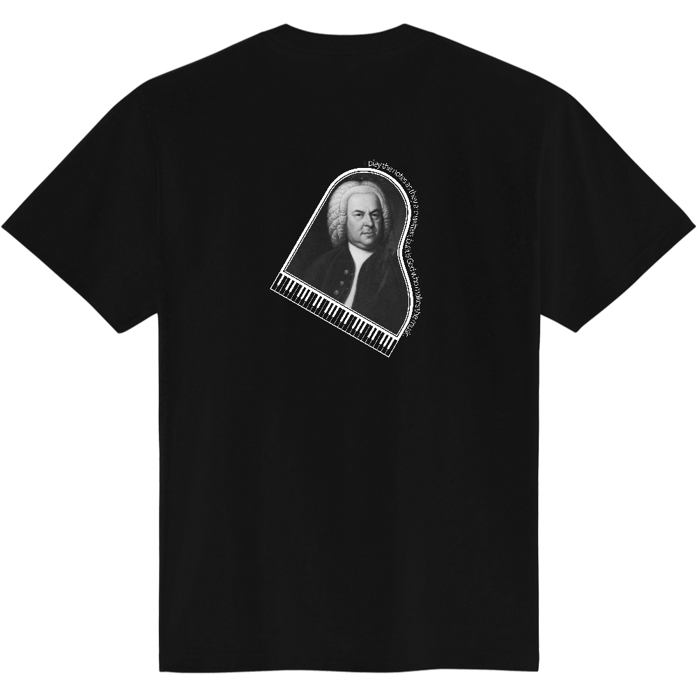 ピアノTシャツ<バッハ・背面>