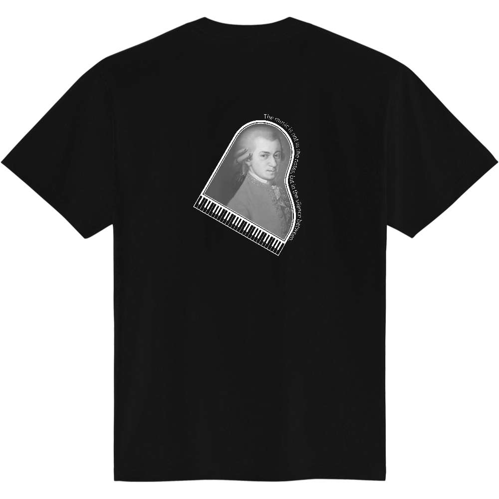 ピアノTシャツ<モーツアルト・背面>