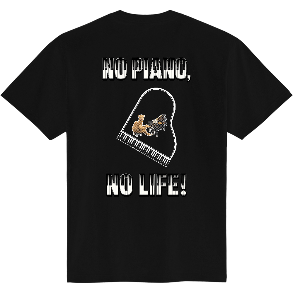 ピアノTシャツ<ポップ・背面>