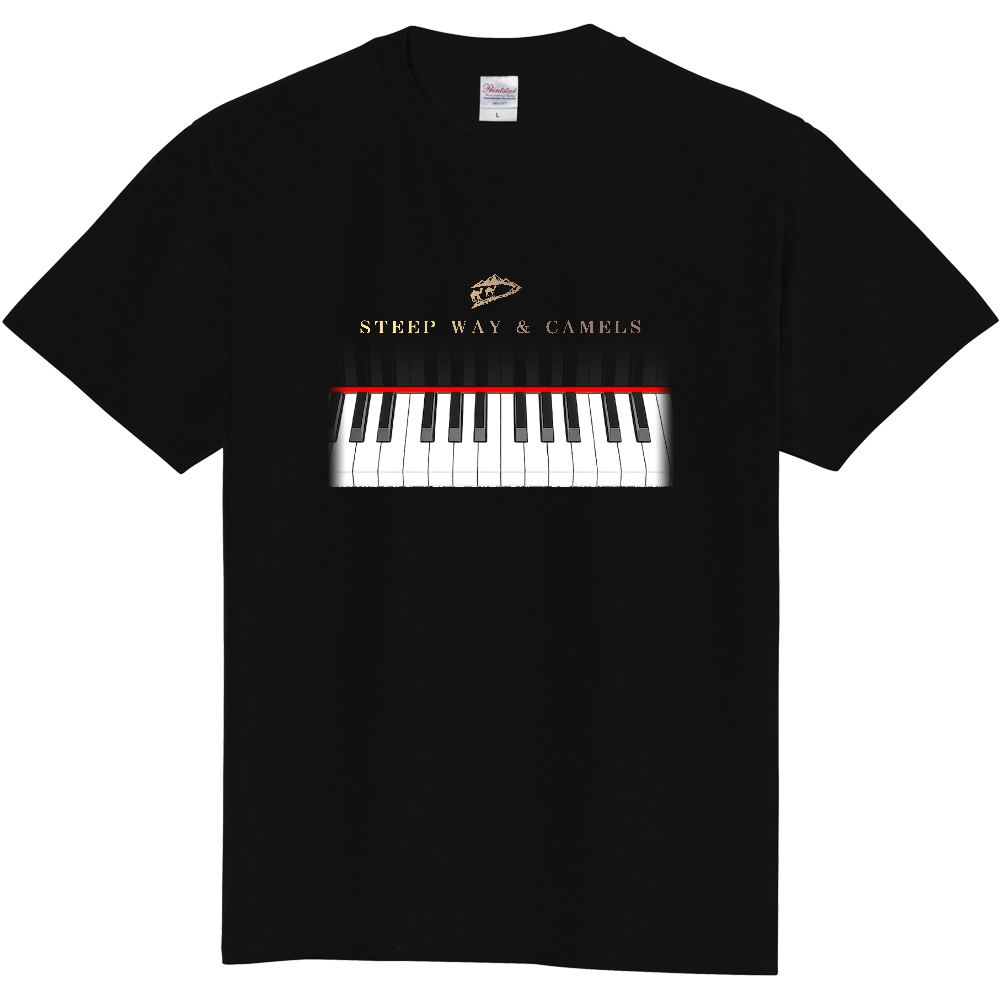 ピアノTシャツ<鍵盤・前面>