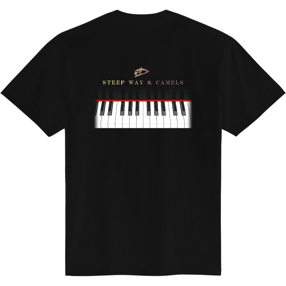 ピアノTシャツ<鍵盤・背面>