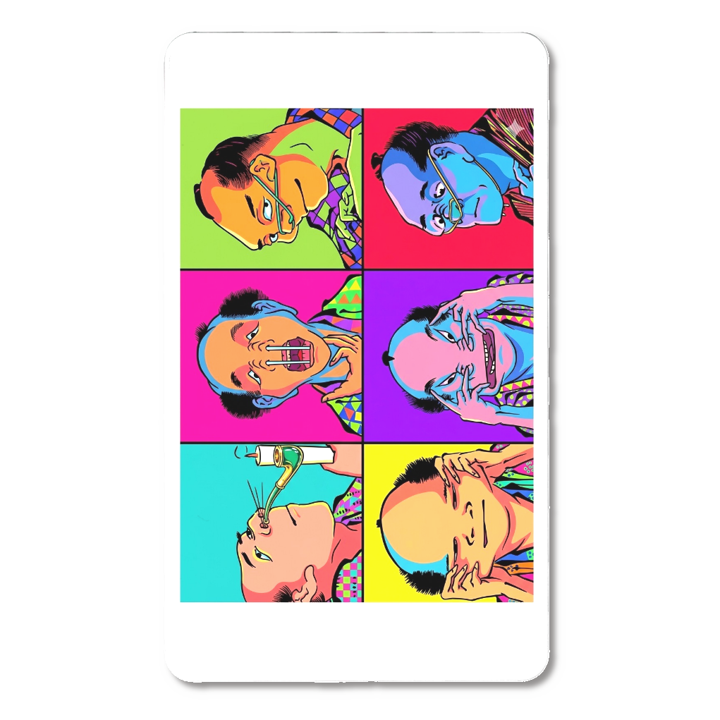ポップ北斎漫画浮世絵　急速充電モバイルバッテリー5000mAh