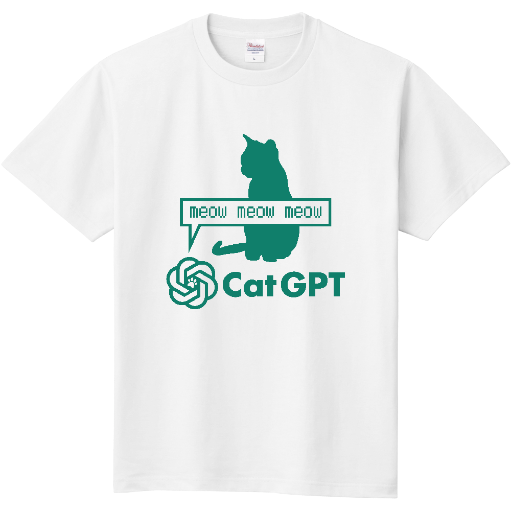 キャットGPT【パロディー商品】文字グリーン