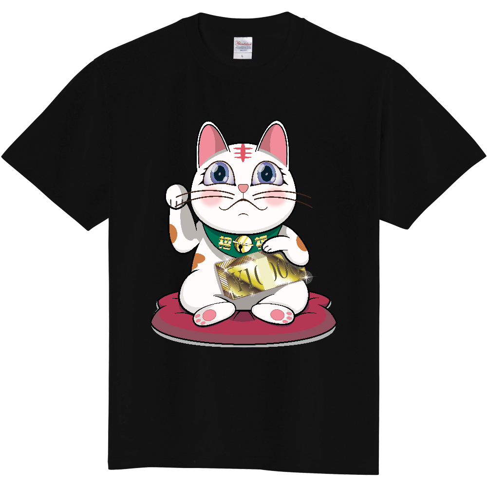 【商売繁盛・金運ハック】10,000円札束ホールド招き猫 - White Edition -