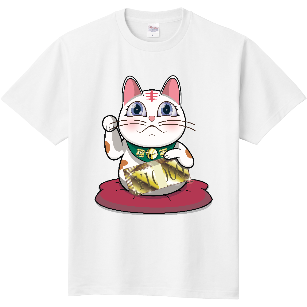 【商売繁盛・金運ハック】10,000円札束ホールド招き猫B - White Edition -
