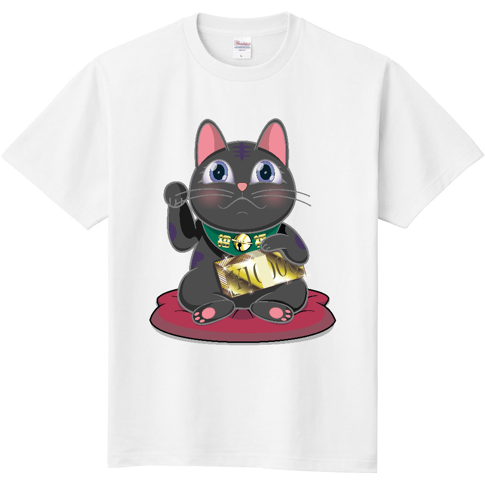 【商売繁盛・金運ハック】10,000円札束ホールド招き猫 - BLACK Edition -