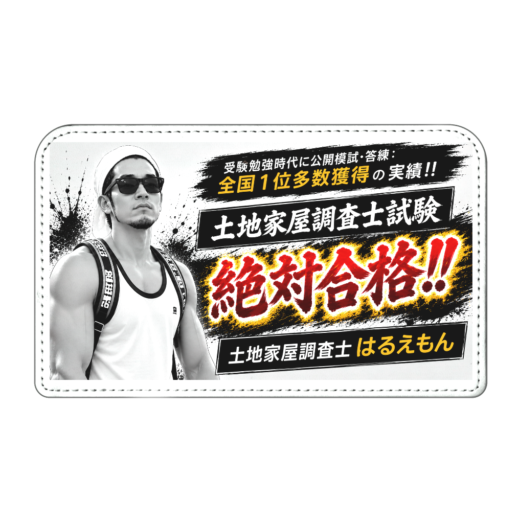 【化粧ポーチ・ホワイト】土地家屋調査士はるえもん