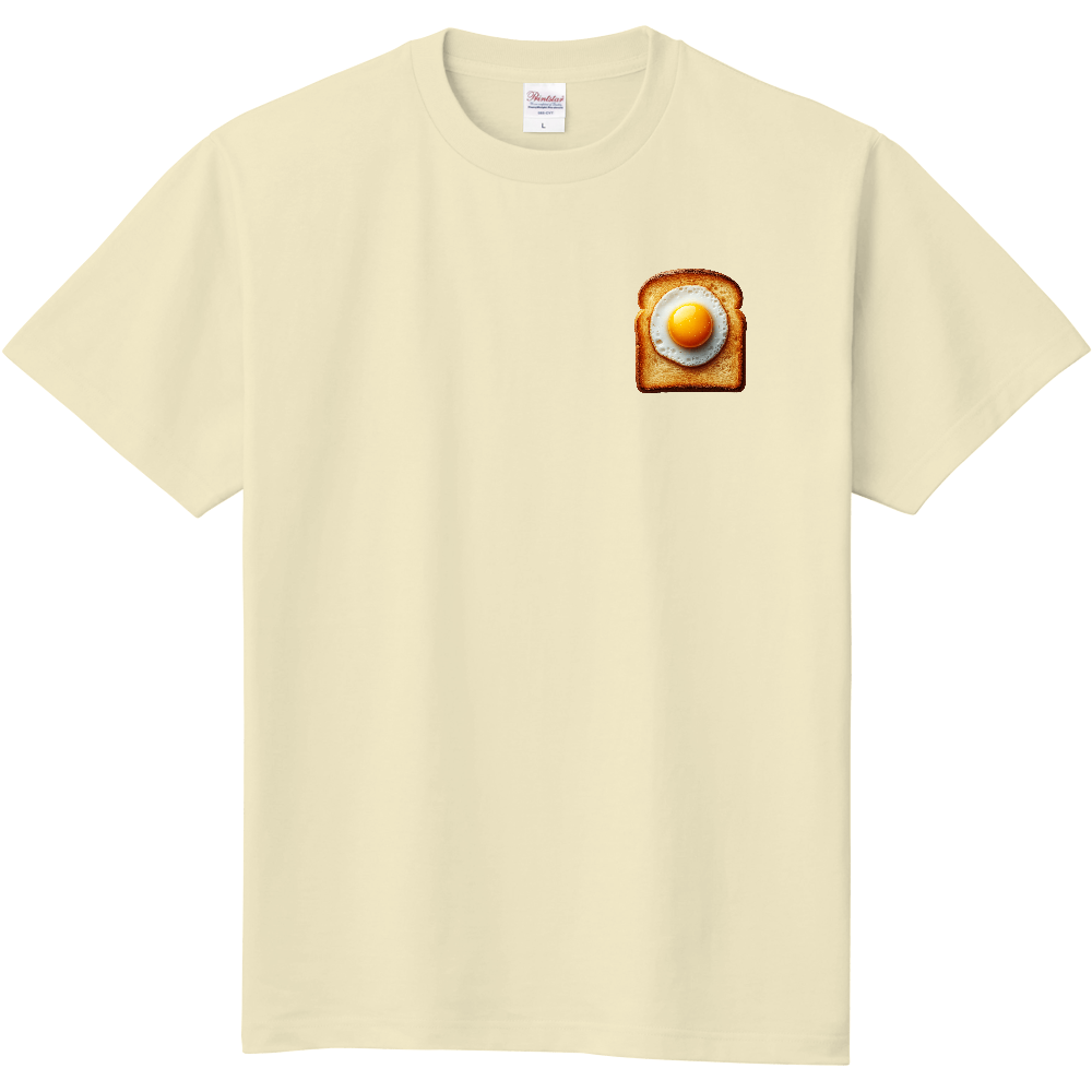 SUNNY SIDE UP 目玉焼きトースト・両面バックプリントTシャツ
