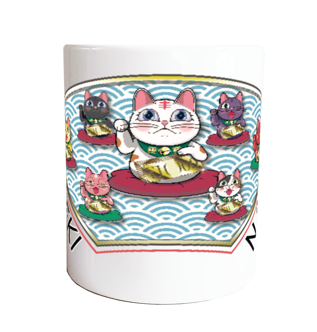 【七福だるま猫】MANEKI NEKO マグカップ