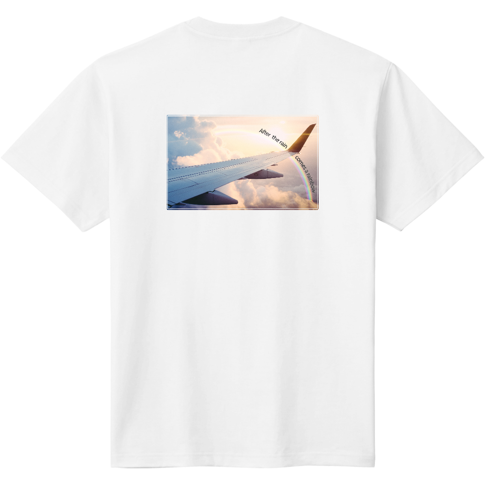 虹Tシャツ<文字・背面>