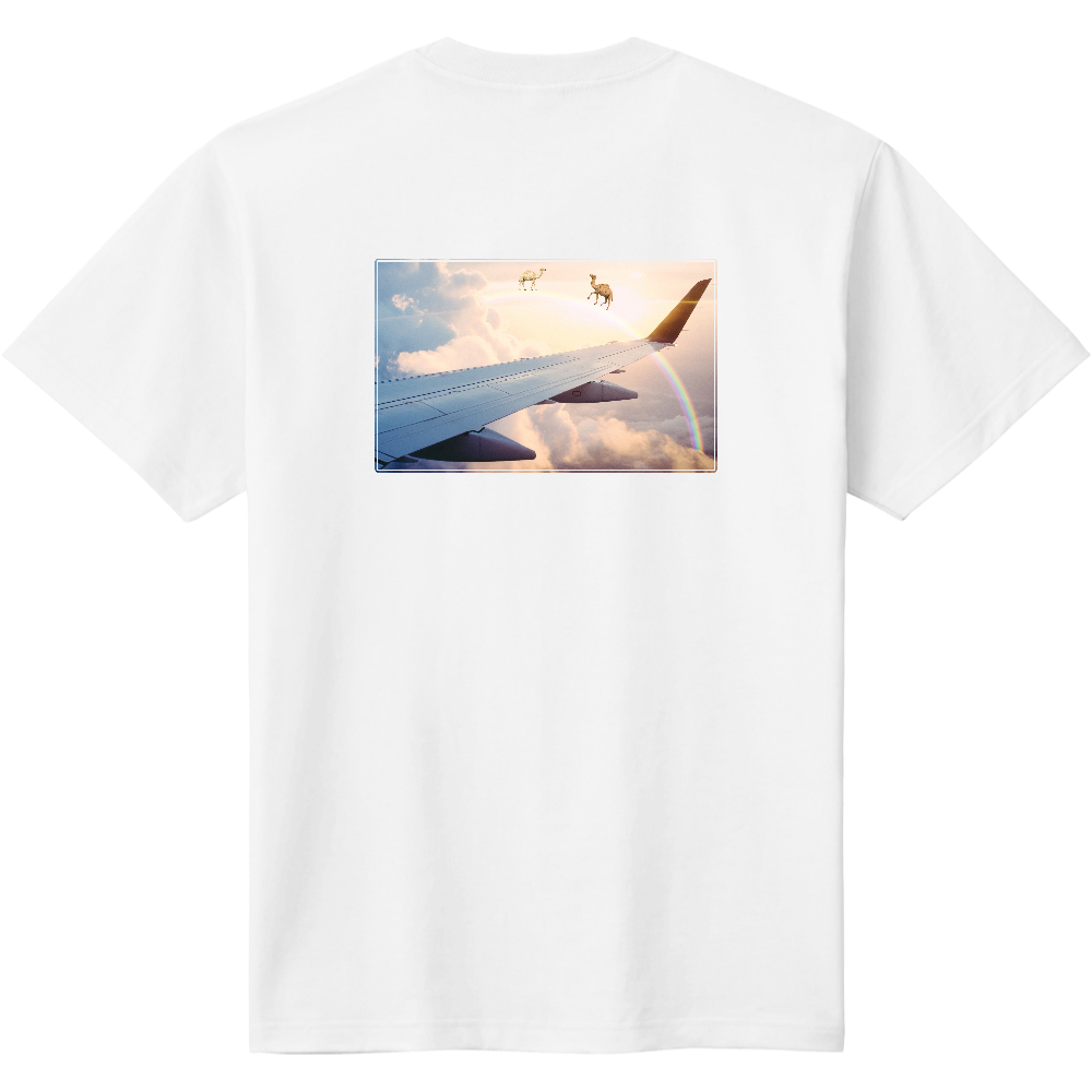 虹Tシャツ<ラクダ・背面>