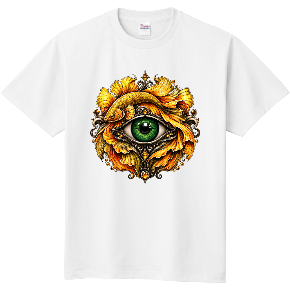 ベタの瞳 Tシャツ｜幻想的な闘魚とグリーンアイの神秘アート