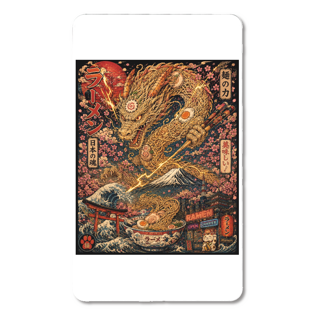 龍神ラーメン　浮世絵　スマホ急速充電モバイルバッテリー5000mAh