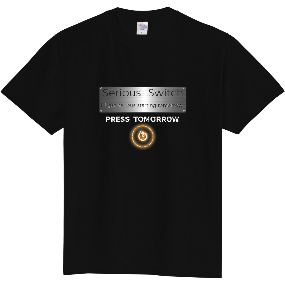 明日から本気出す!Tシャツ<ラクダ・前面>