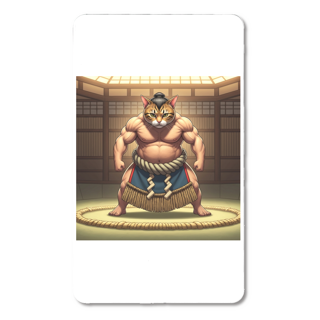猫相撲レスラー浮世絵　	急速充電モバイルバッテリー5000mAh