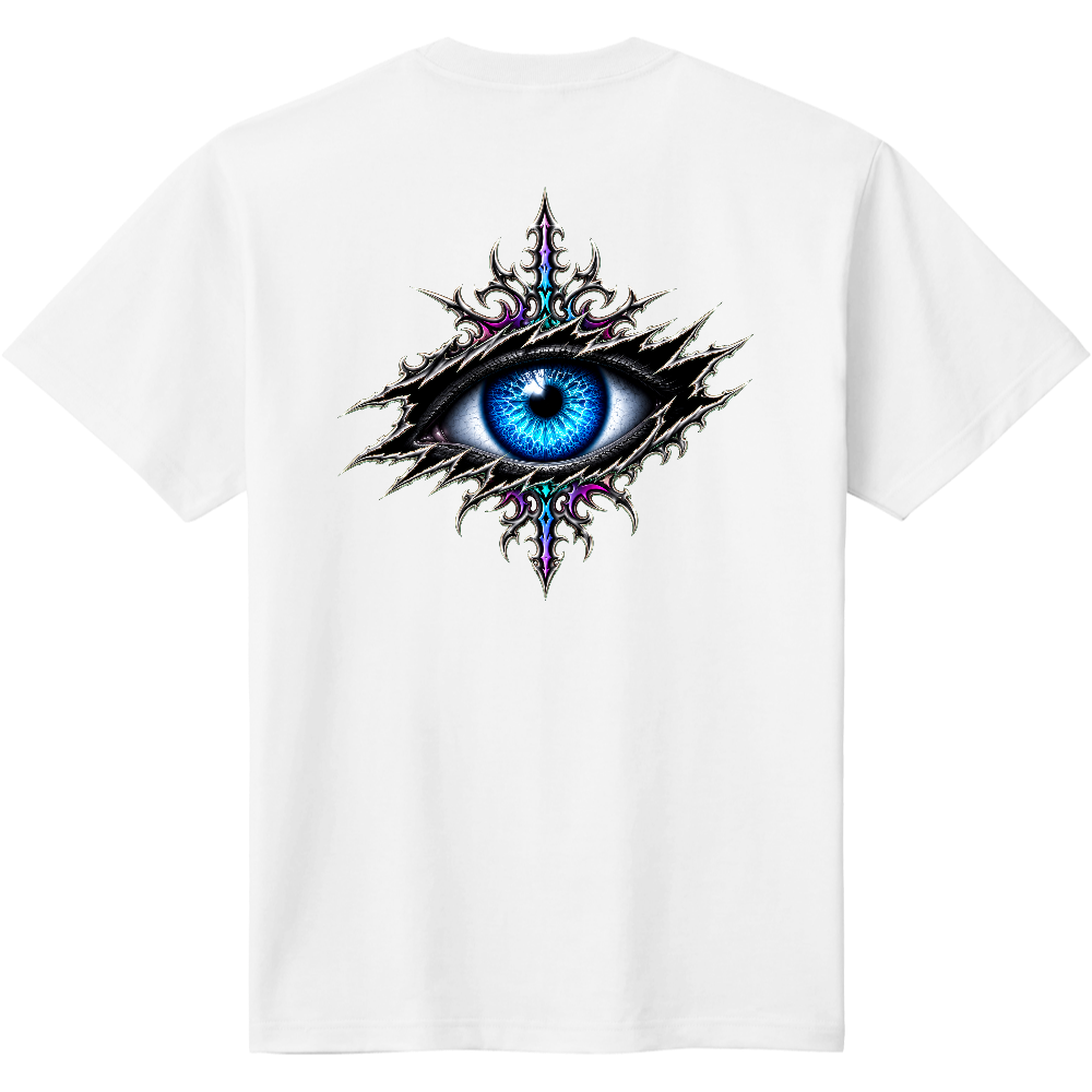 蒼眼のトライバルアイ Tシャツ|Mystic Blue Gaze