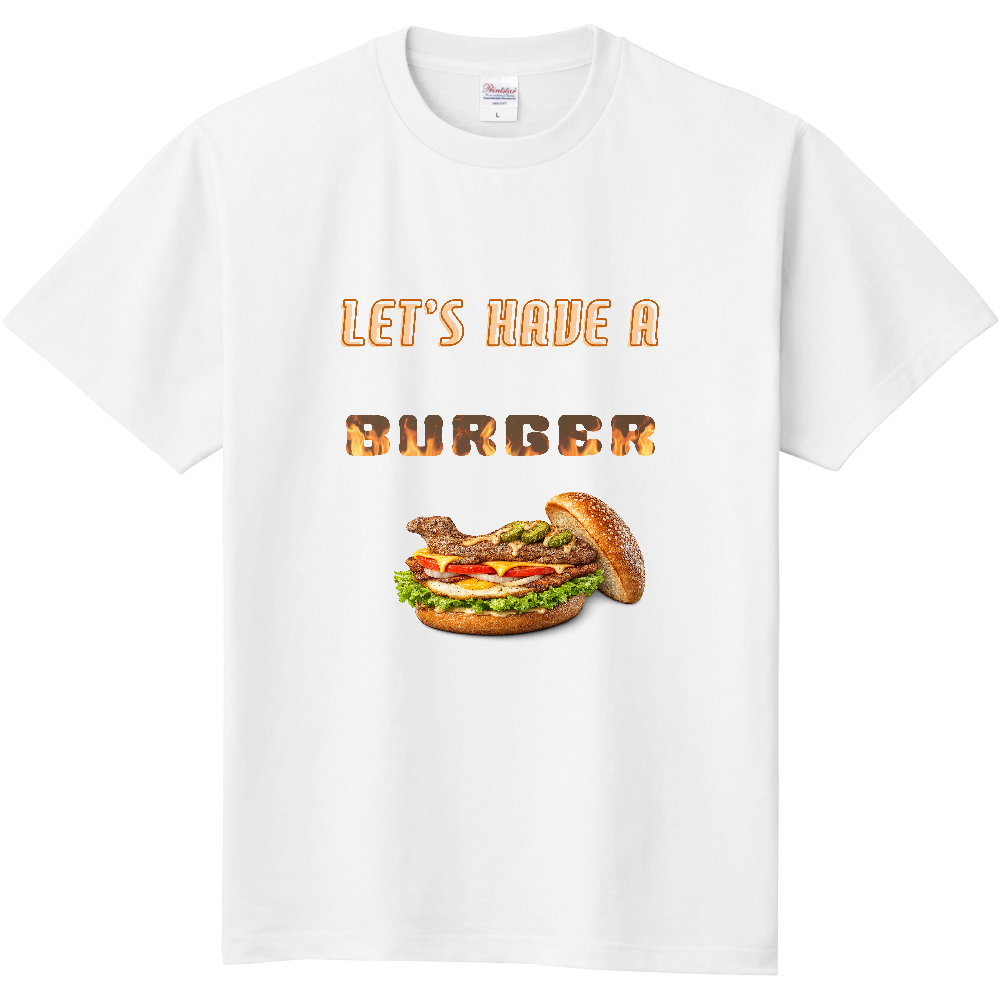 ハンバーガーＴシャツ＜仕上がり・前面＞