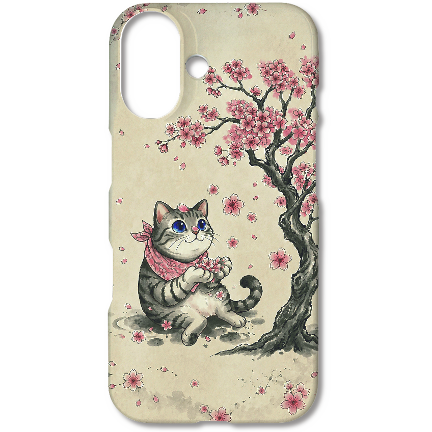 さくらねこ スマホケース(iPhone16)