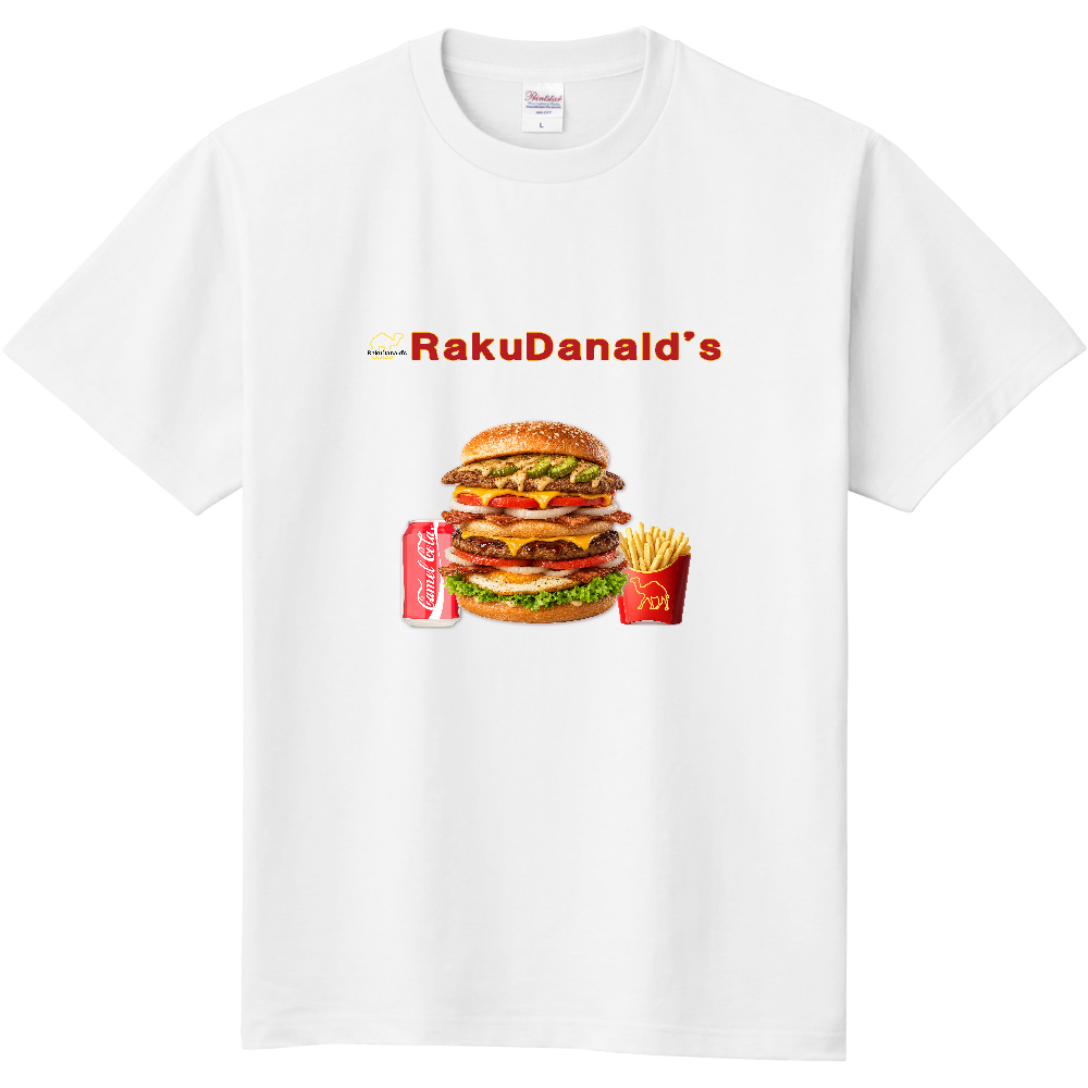 ハンバーガー・ラクダナルドTシャツ<フロント・プリント>