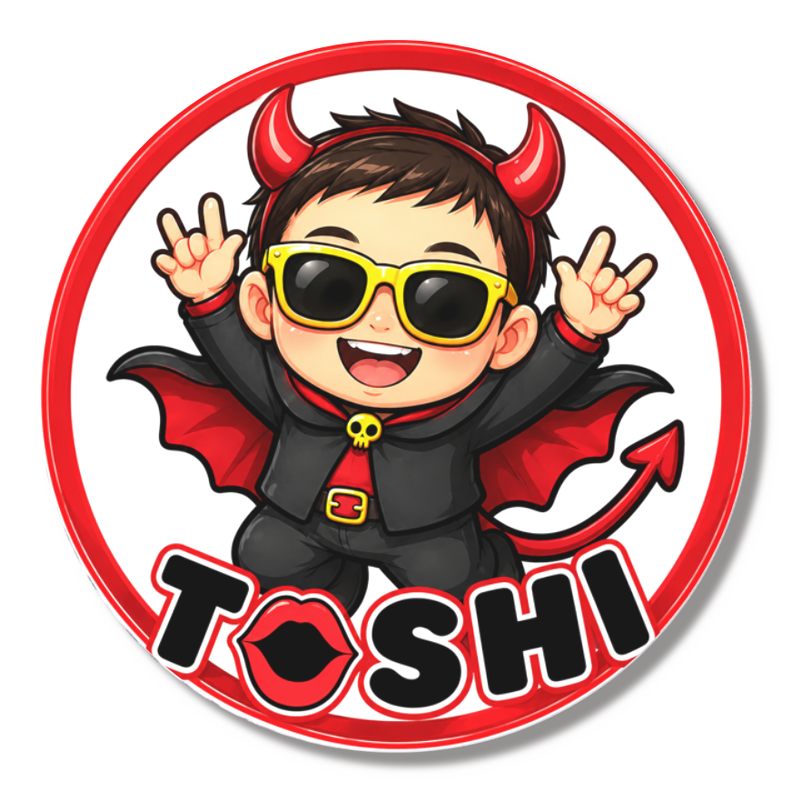 TOSHI リップロゴ 缶バッジ