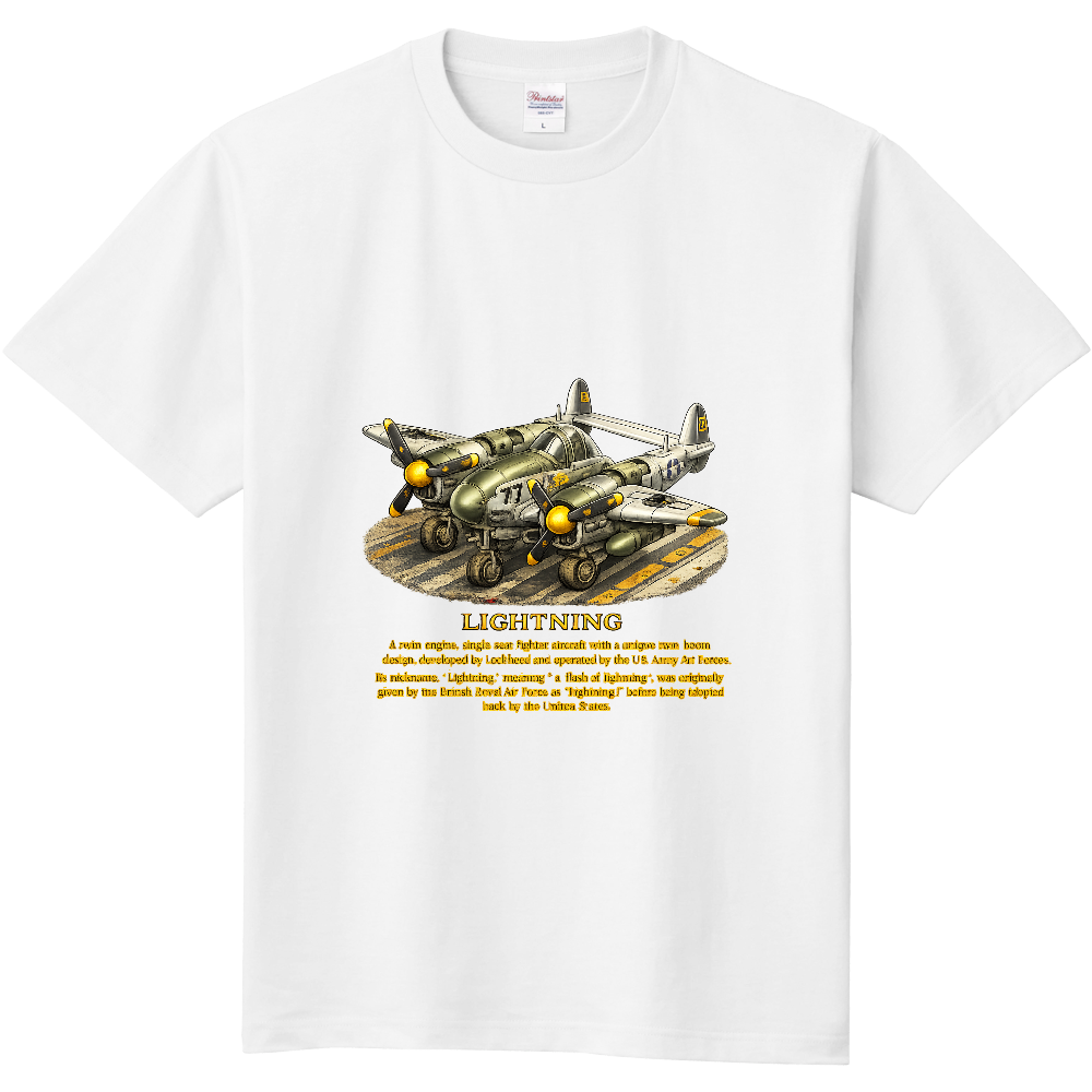 P-38 LIGHTNING — Twin-Boom Thunder Vintage Warbird T-Shirt