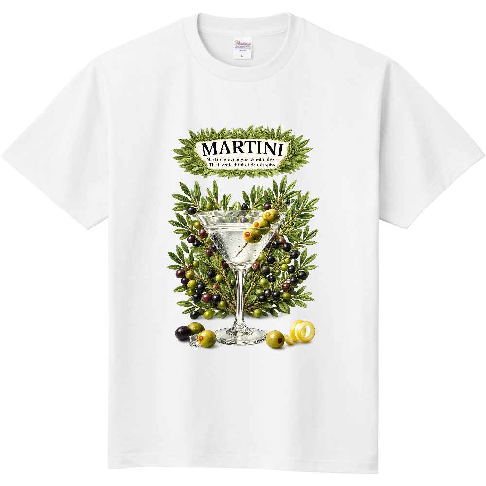 Olive Martini Elegance T-Shirt